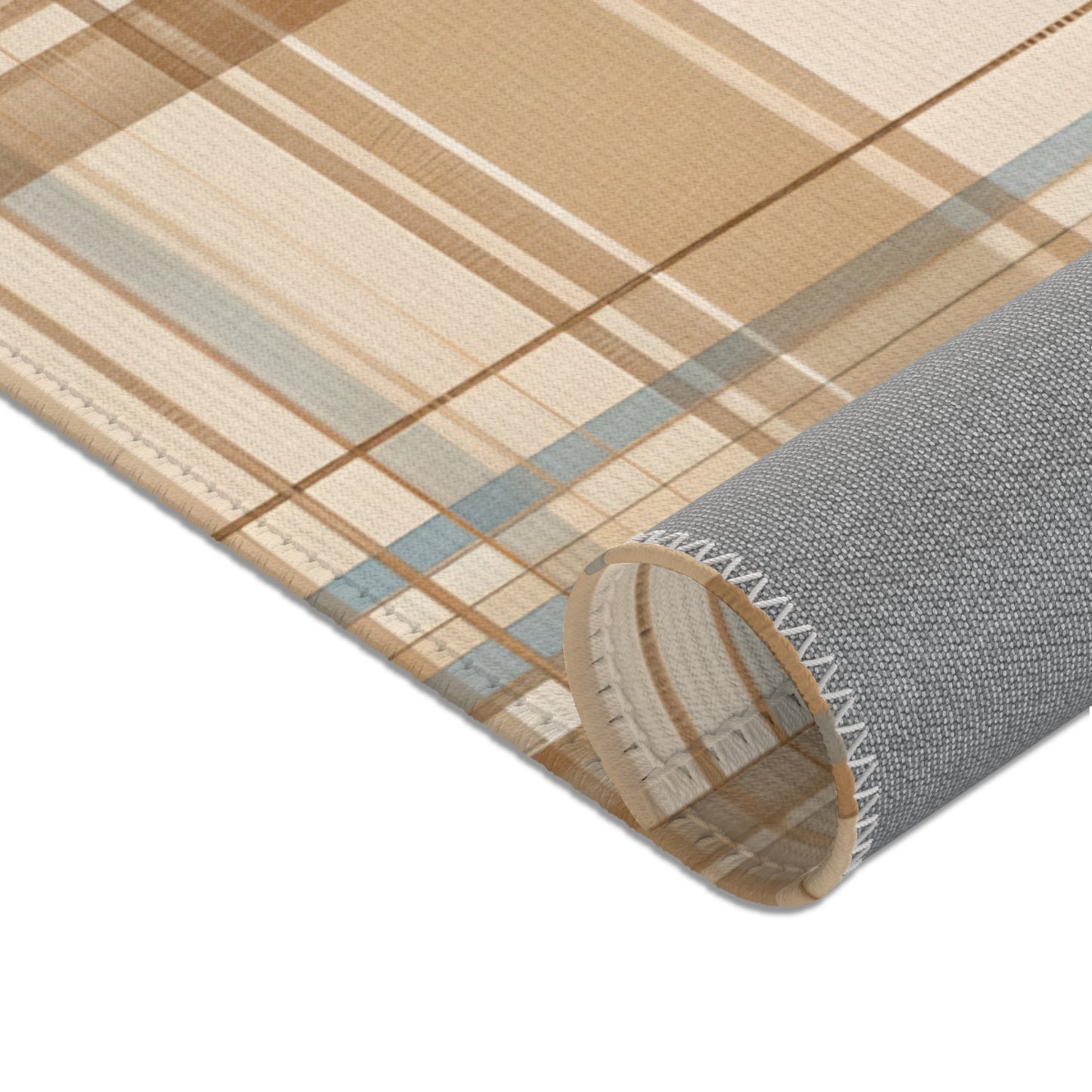 Area rug - Elegant Beige Tartan Seamless Tile