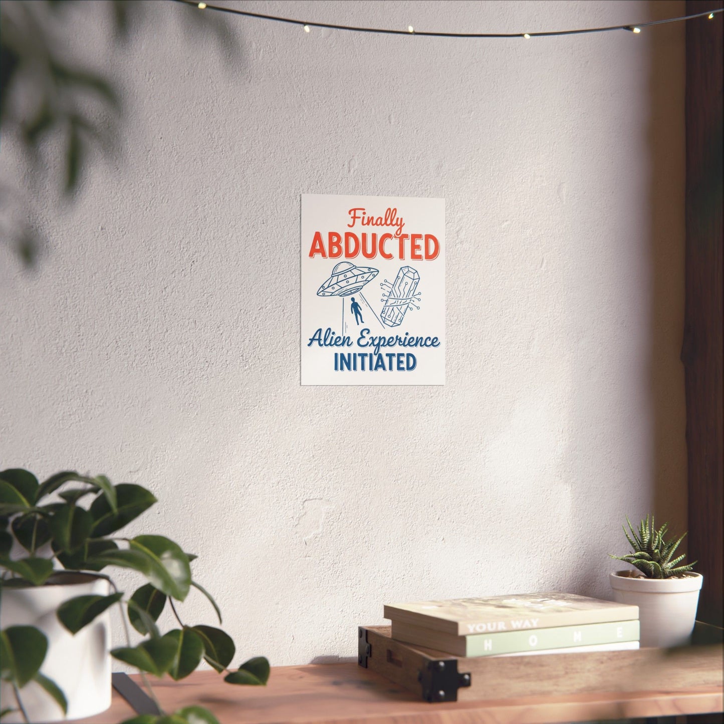 Poster - Vintage Humorous Alien Abduction Art