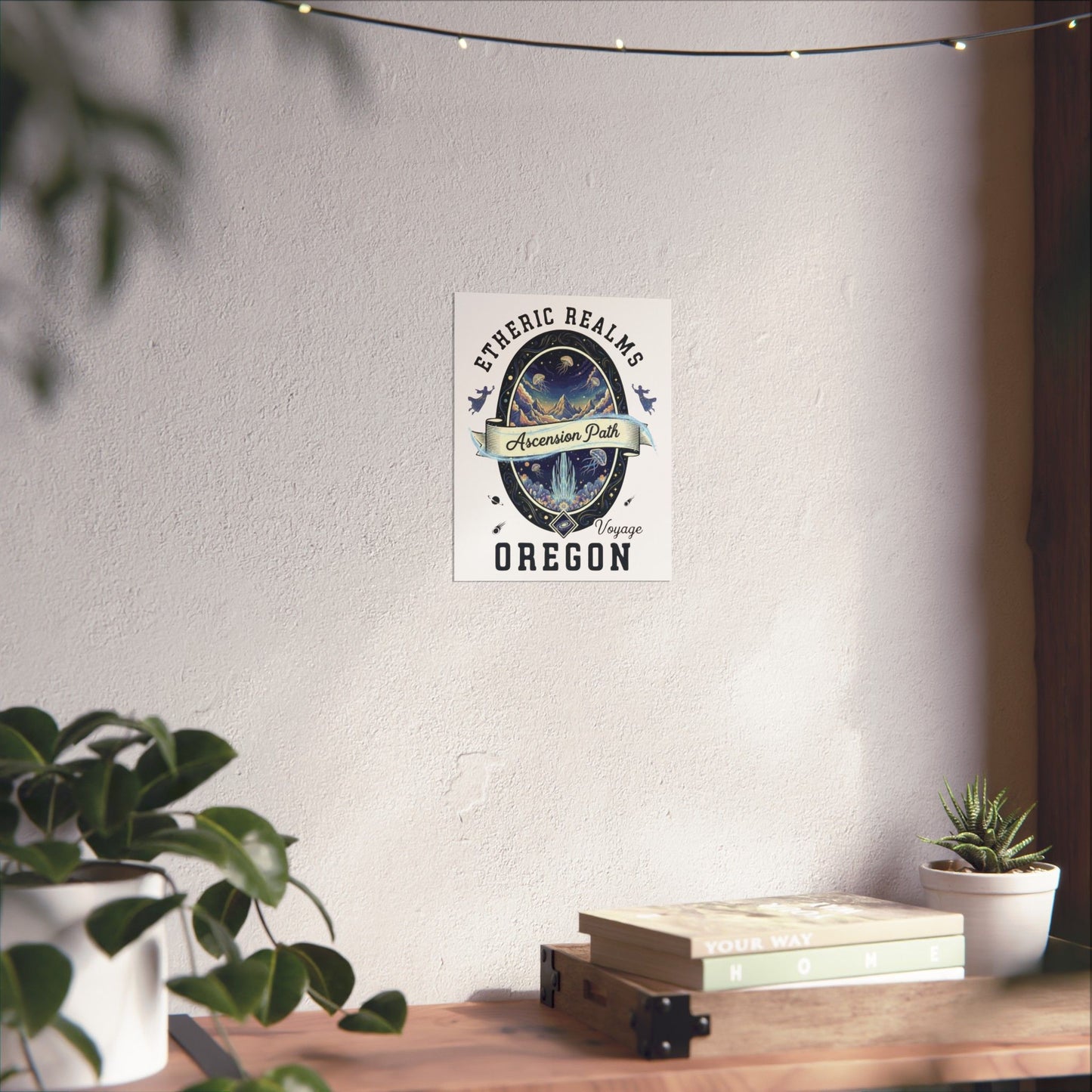 Poster — Celestial Oregon Vintage Travel Badge