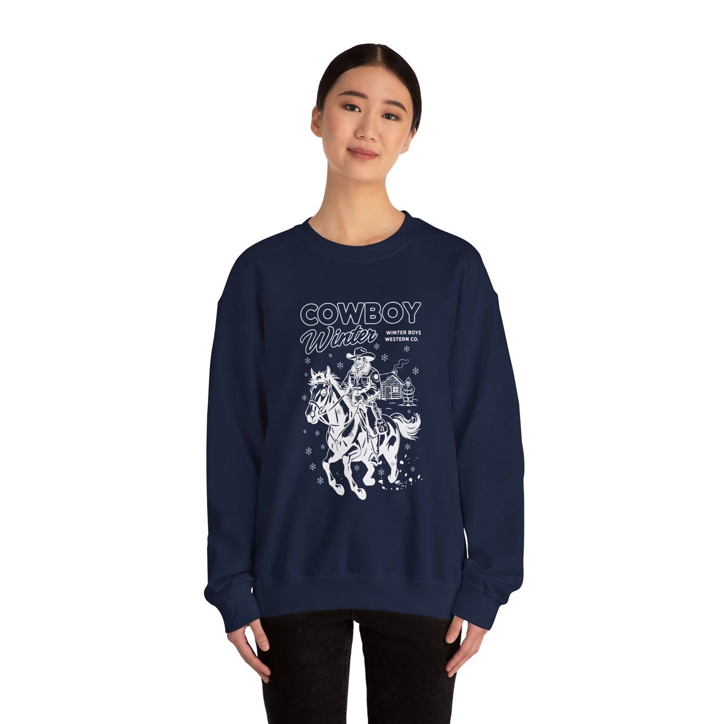 Crewneck sweatshirt - cowboy's Winter authentic