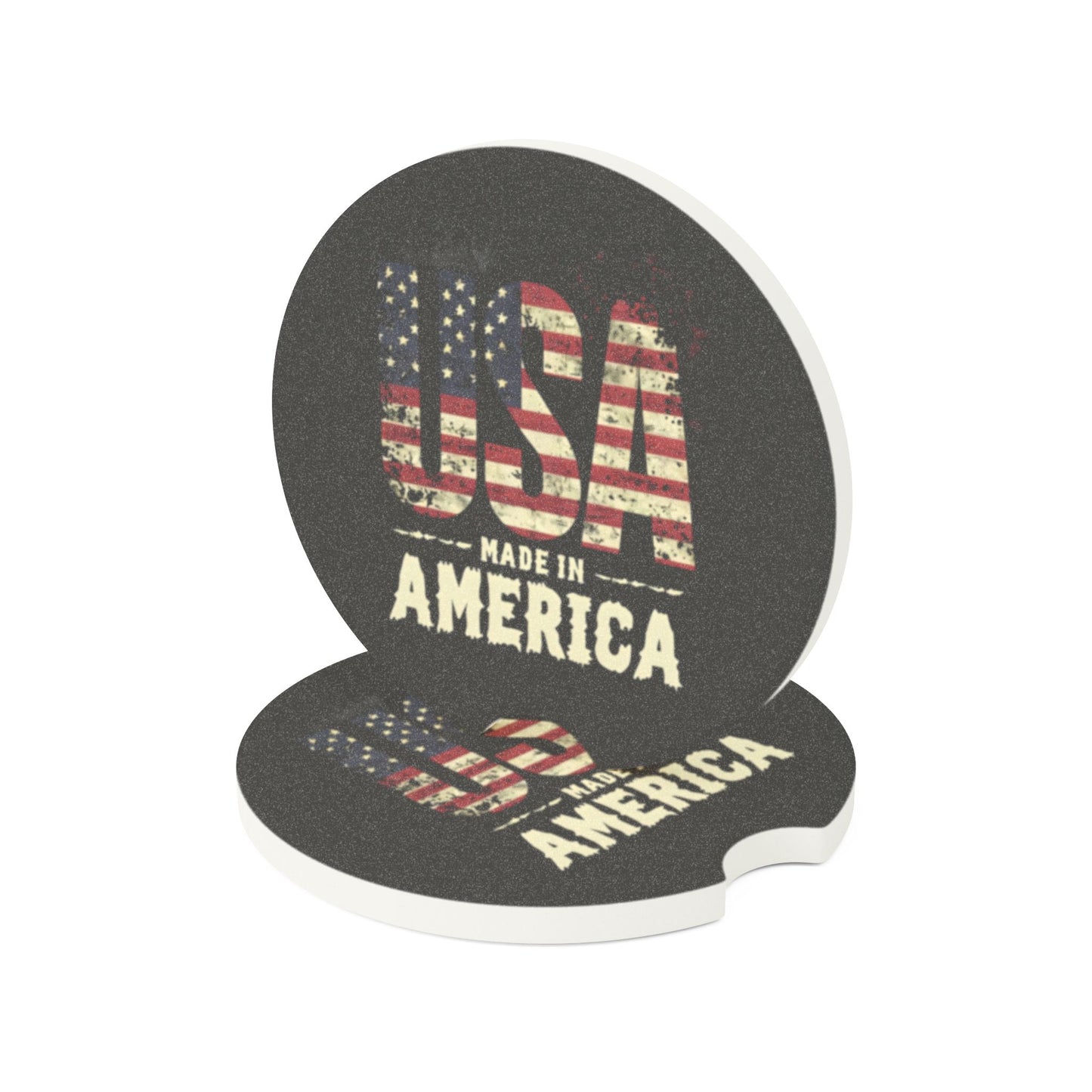 Soapstone car coasters - vintage made in USA