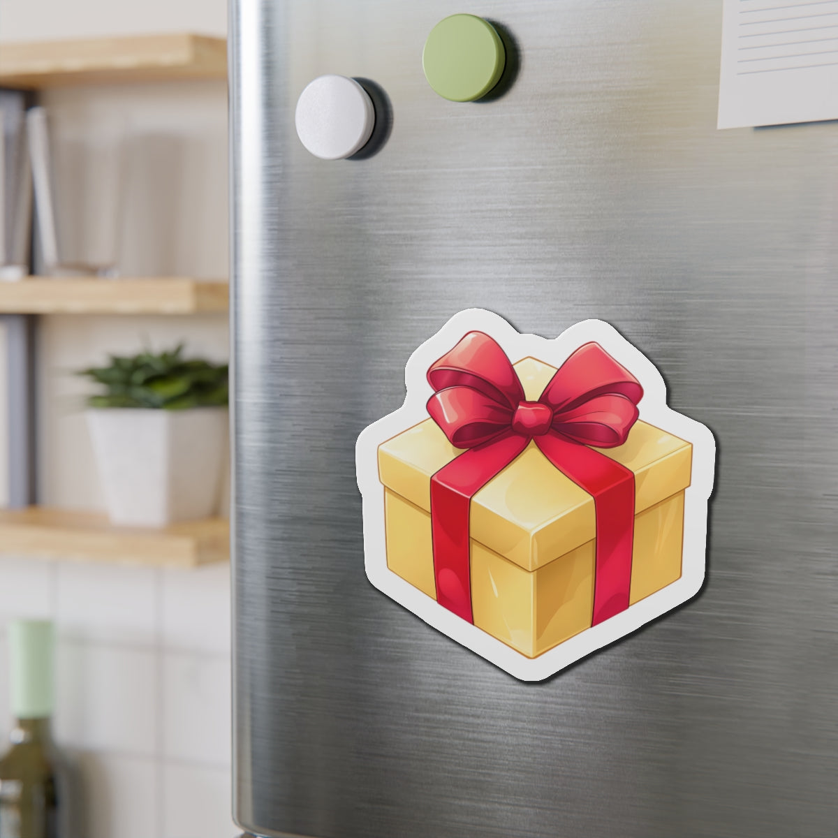 Die cut magnet - the vintage gift box