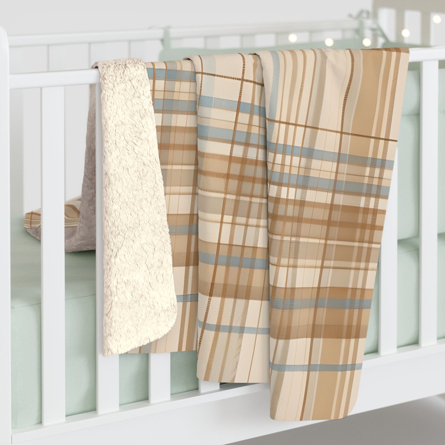 Blanket - Elegant Beige Tartan Seamless Tile