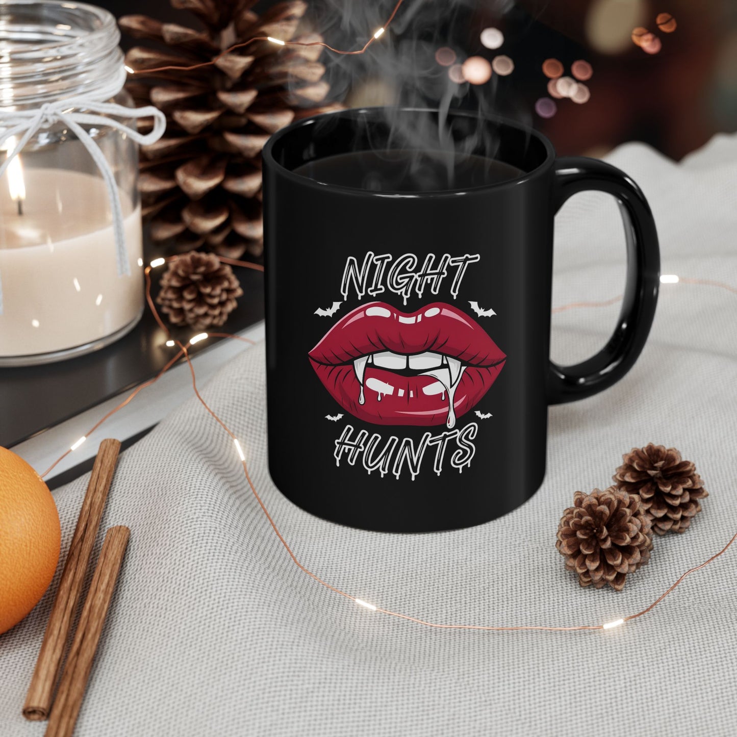 Coffee mug - Vampire Lips Night Hunts Graphic