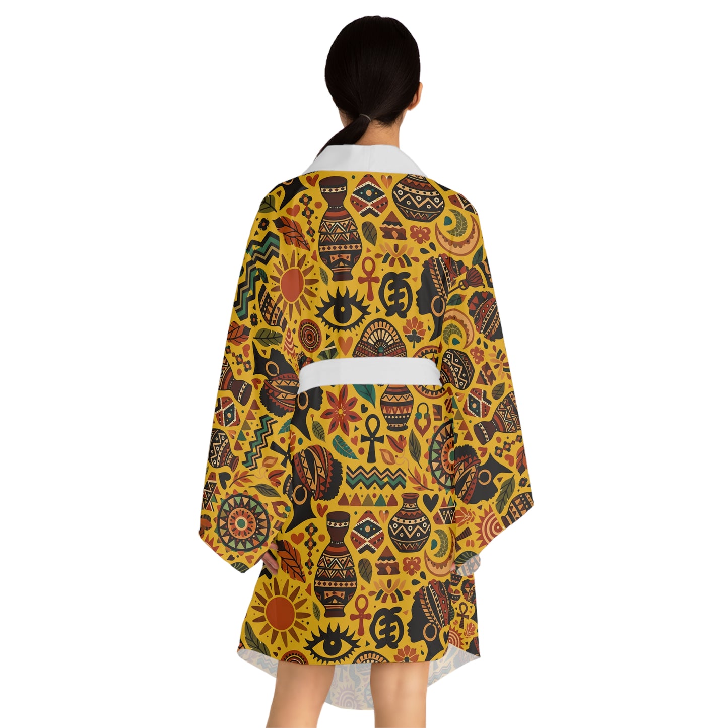 Kimono - Boho Afrocentric Tribal Illustration Pattern