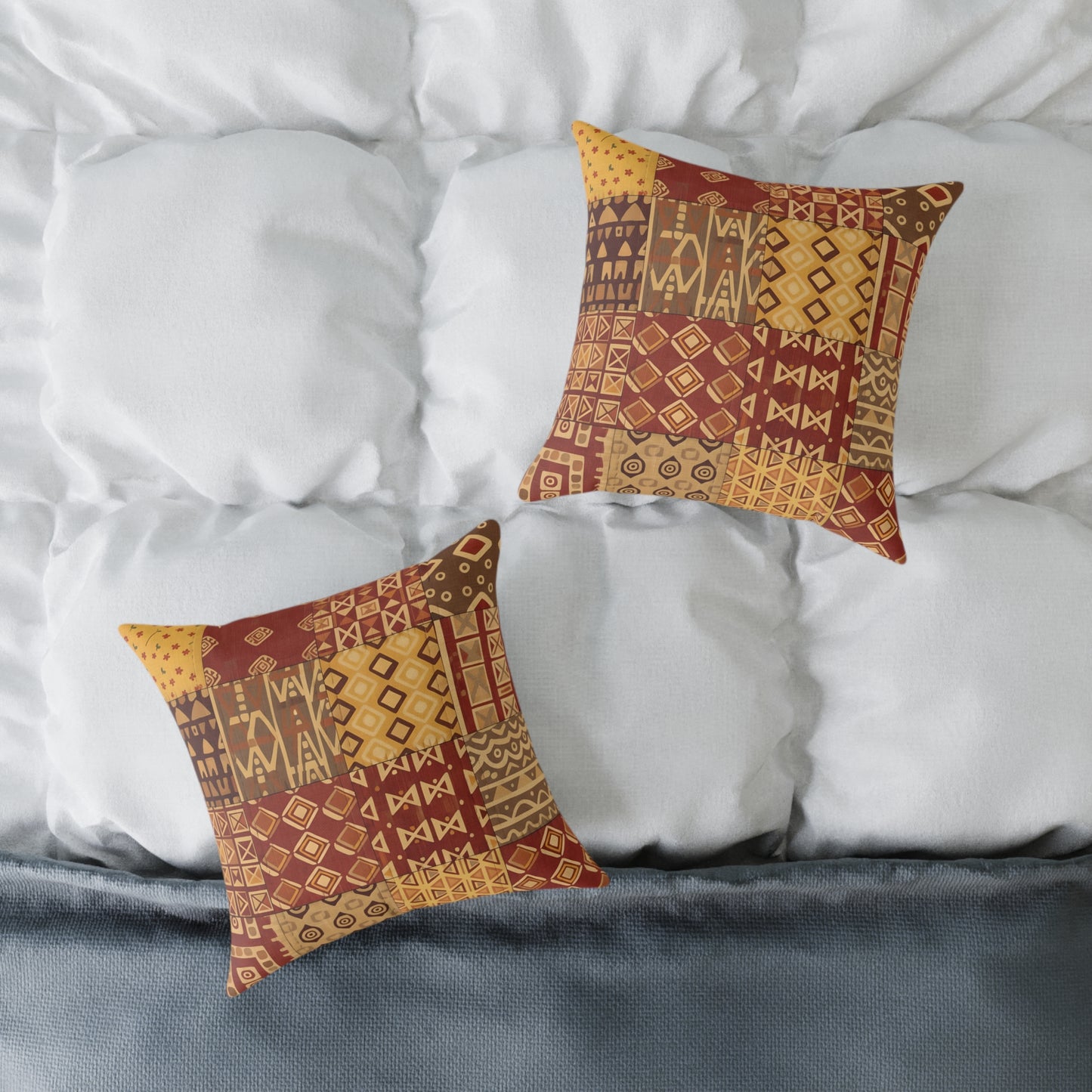 Throw Pillow — African Inspired Tribal Mosaic Pattern