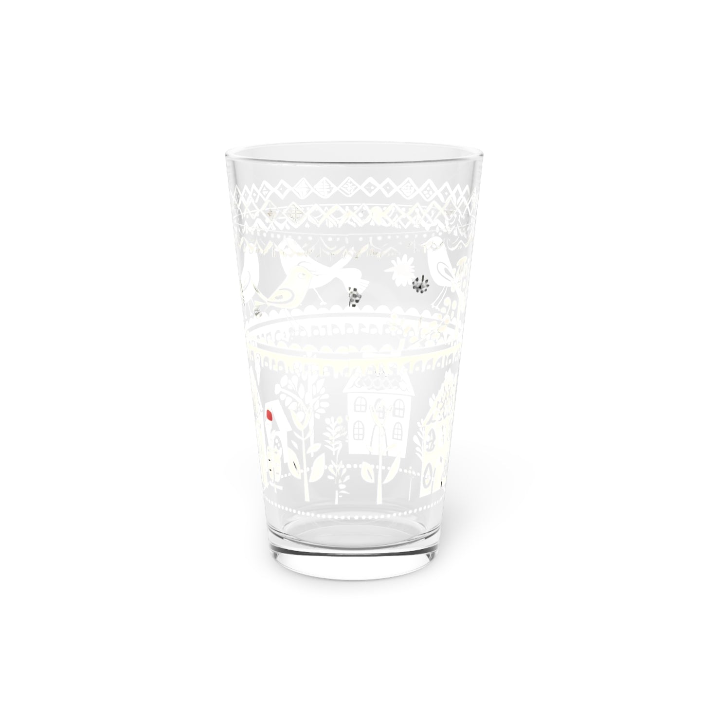 Drinking glass - the folk art garden pattern