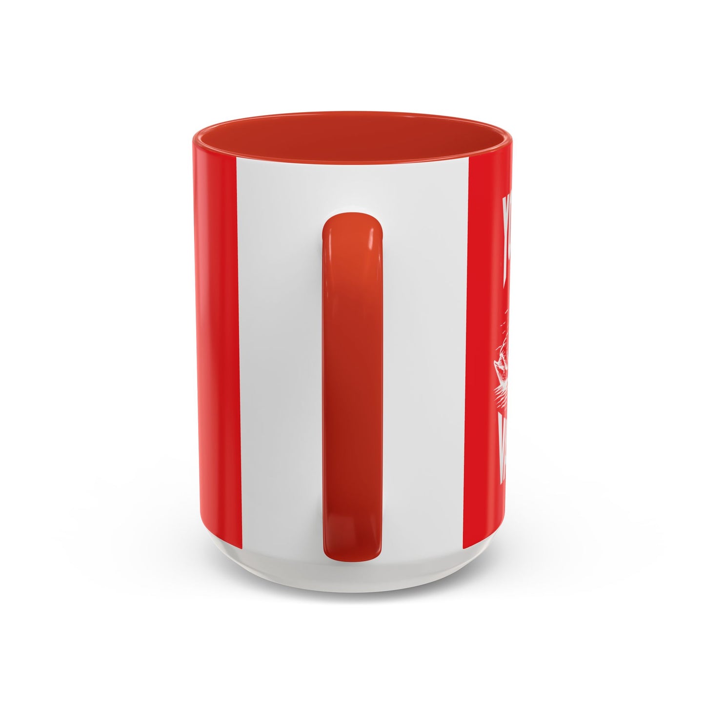 Red inside mug - love swans