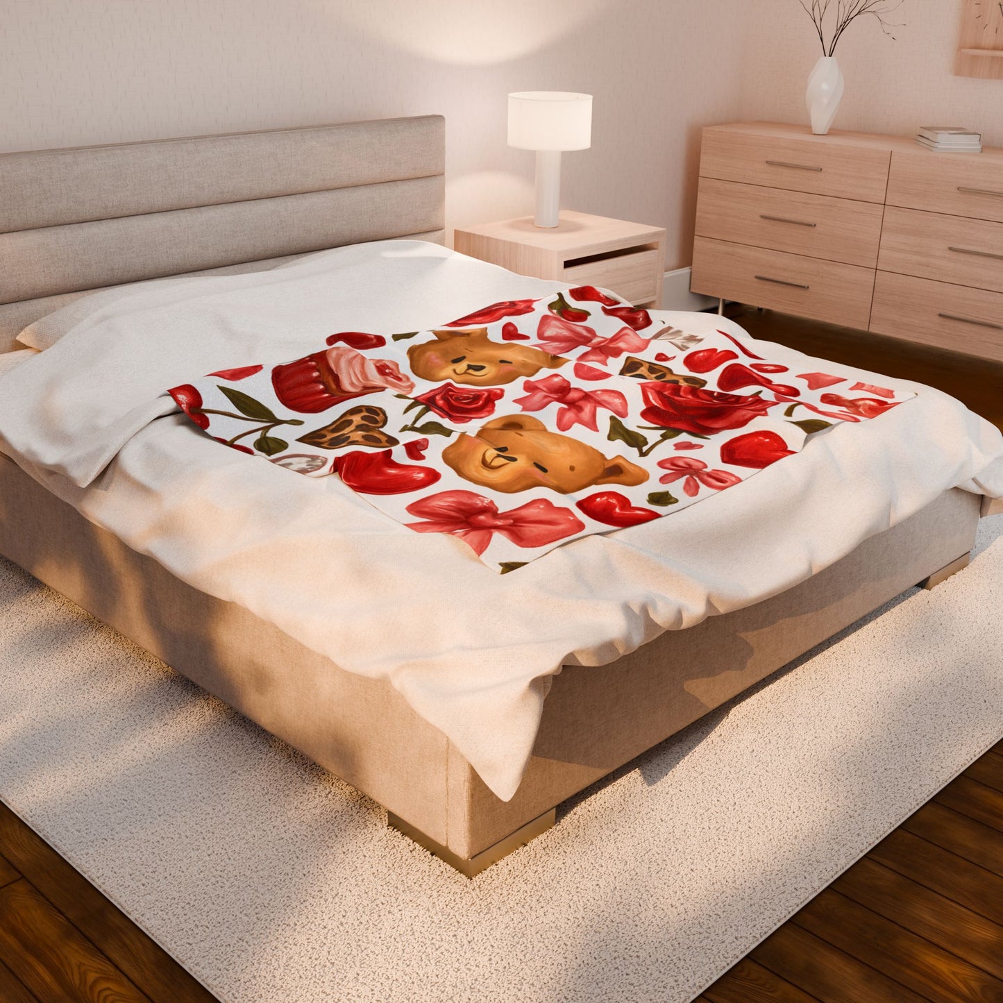 Blanket - teddy bear pattern