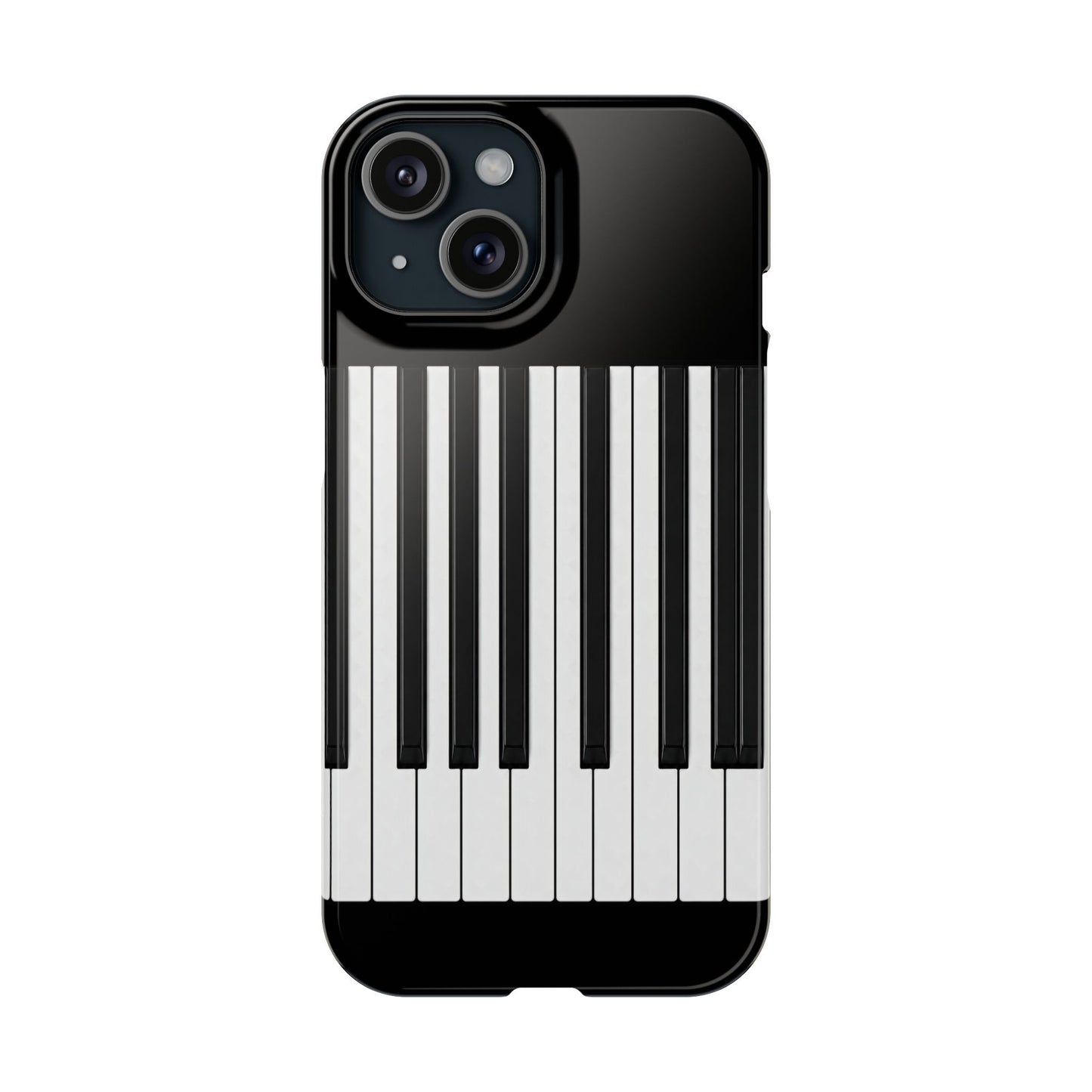 Authentic Miniature Piano Keyboard Pattern iphone slim case- High-Contrast Minimalist Design for Pianists and Musicians .