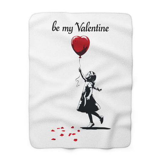 Sherpa Blanket — be mine balloon