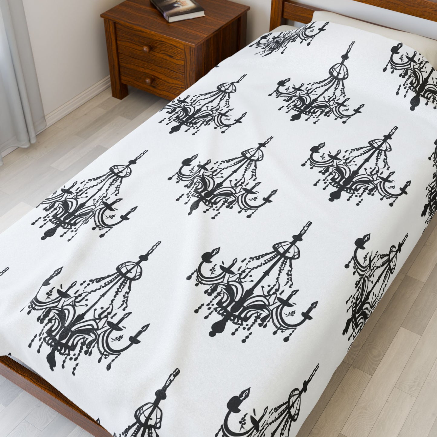 Blanket - gothic chandeliers pattern