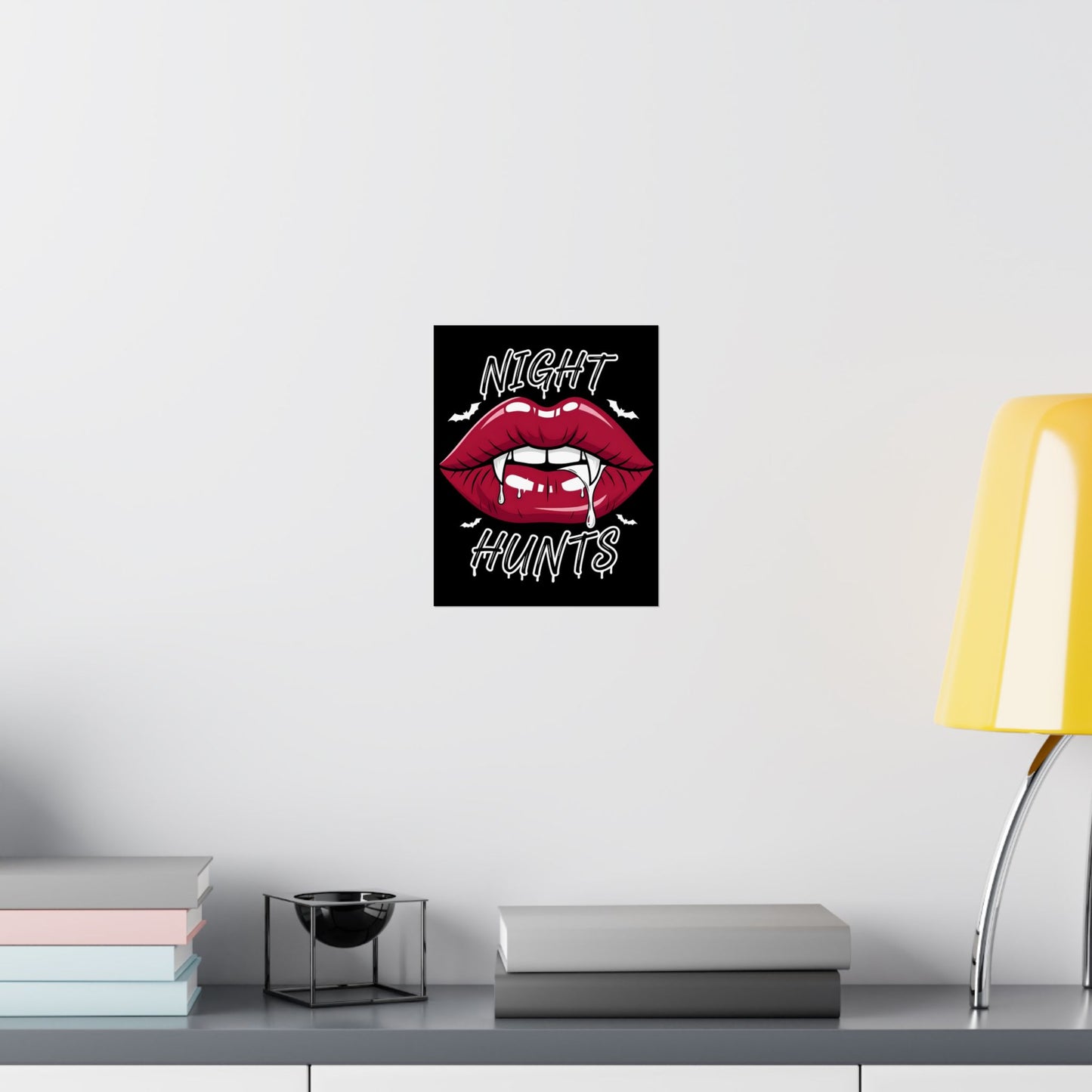 Poster - Vampire Lips Night Hunts Graphic