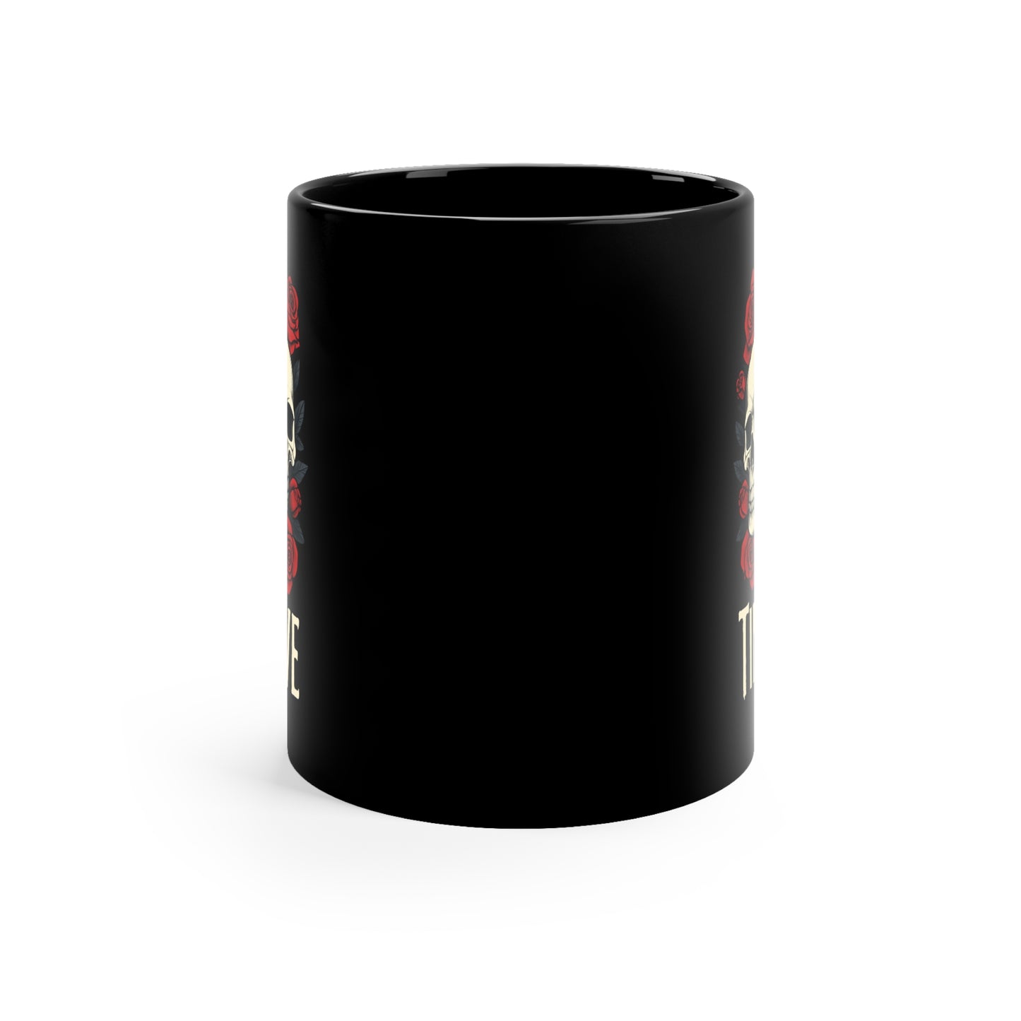 Coffee mug 11 oz - gothic skull love couples