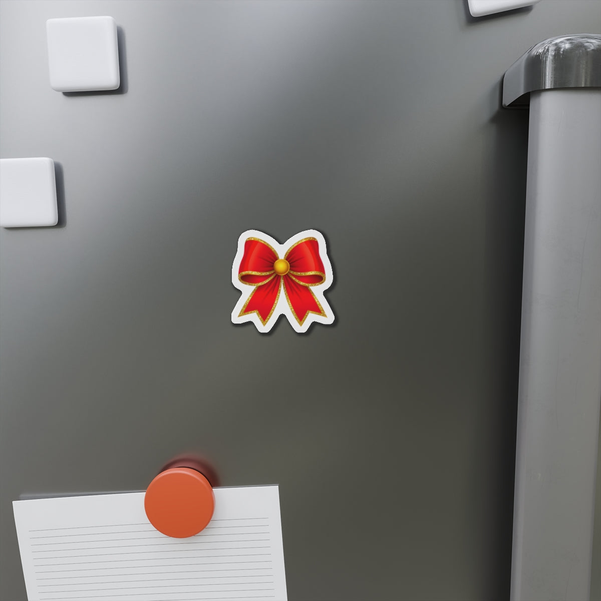Die cut magnet -The vintage red hair bow