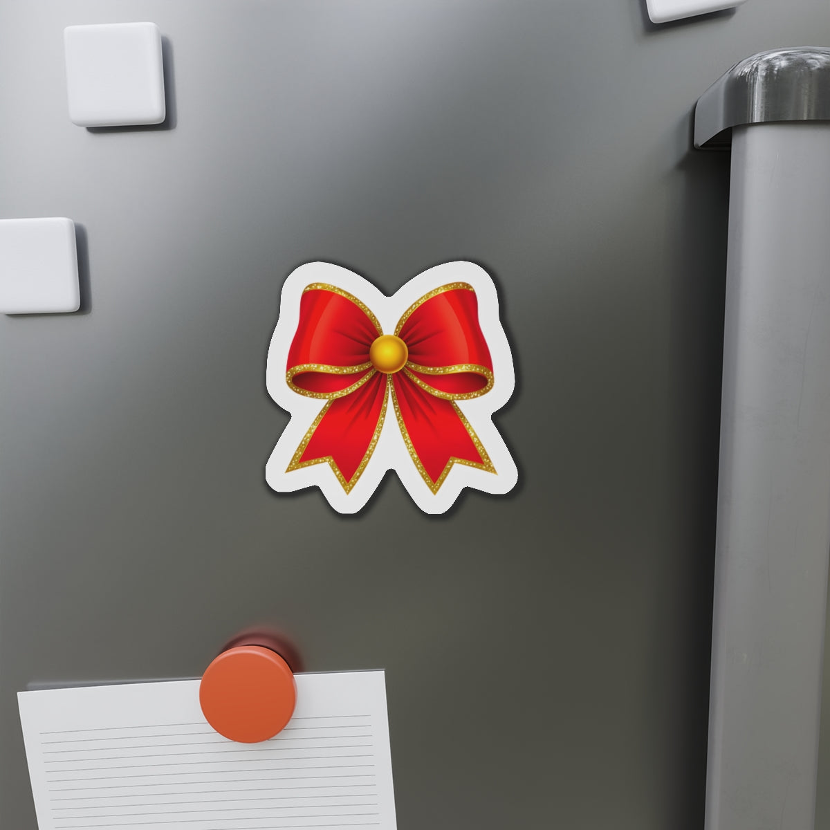 Die cut magnet -The vintage red hair bow