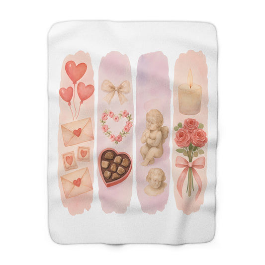 Sherpa blanket - valentine collage aesthetic