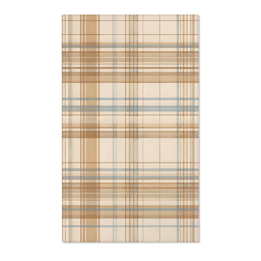 Area rug - Elegant Beige Tartan Seamless Tile