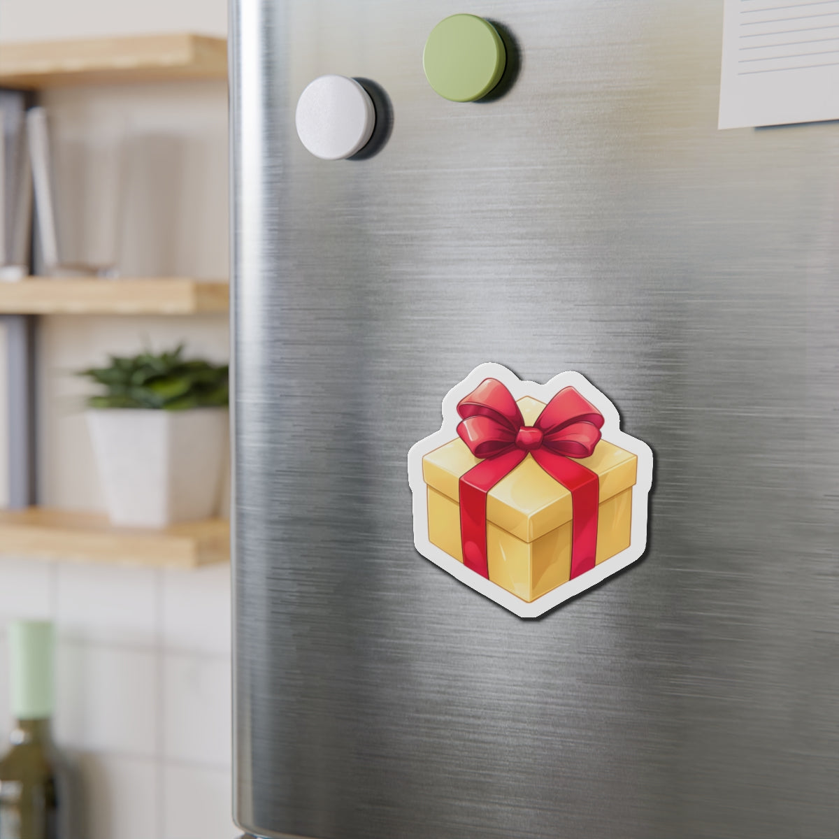 Die cut magnet - the vintage gift box