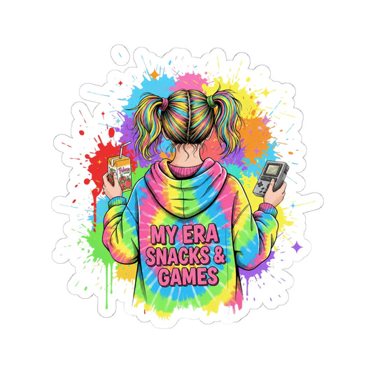 Kiss cut sticker — Retro Gamer Girl Aesthetic Art