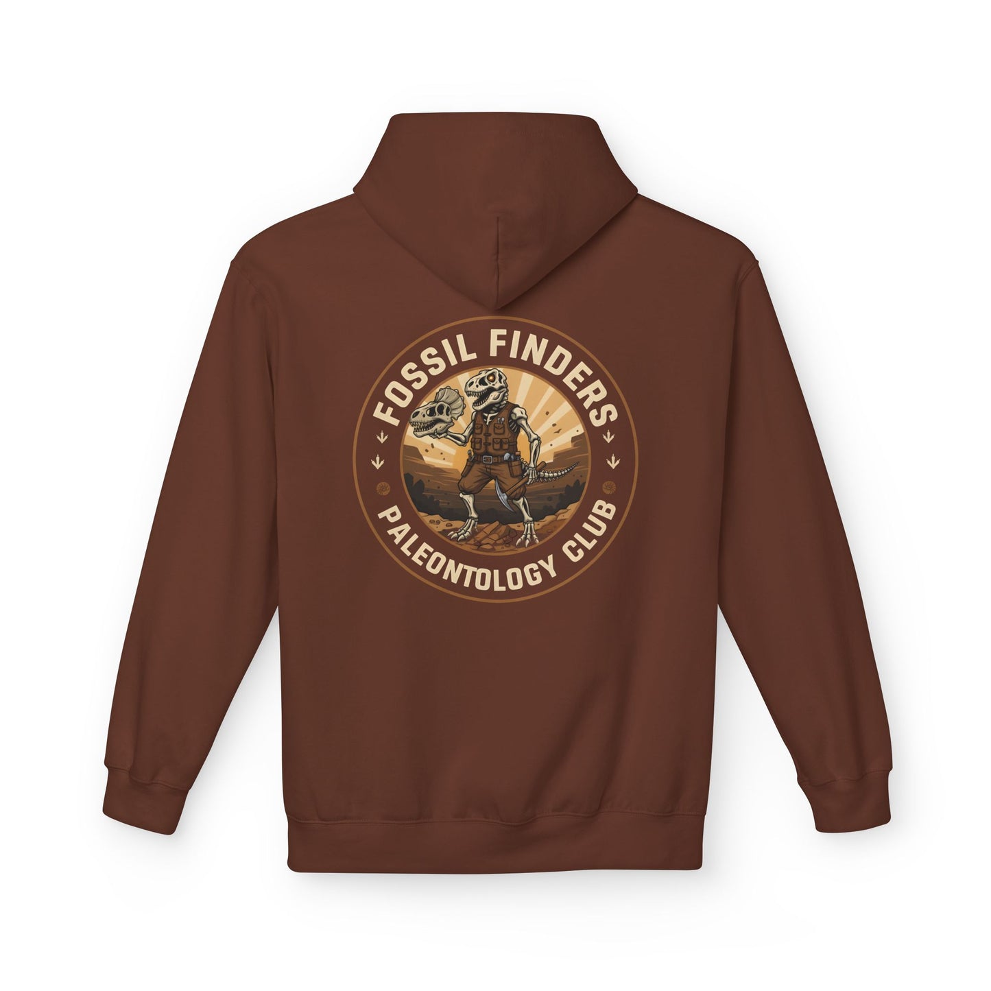 Hoodie - Vintage Fossil Finders Dinosaur Badge