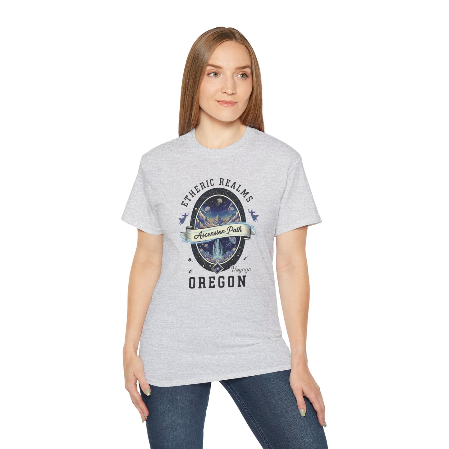 T-shirt - Celestial Oregon Vintage Travel Badge