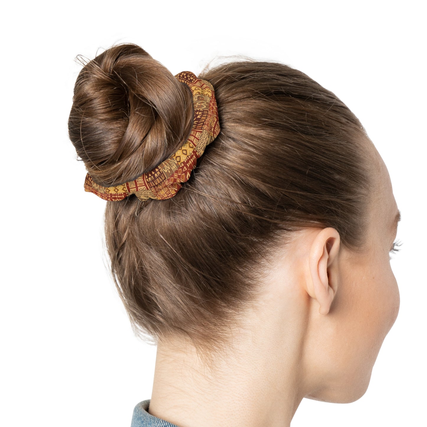 Scrunchie - African Inspired Tribal Mosaic Pattern