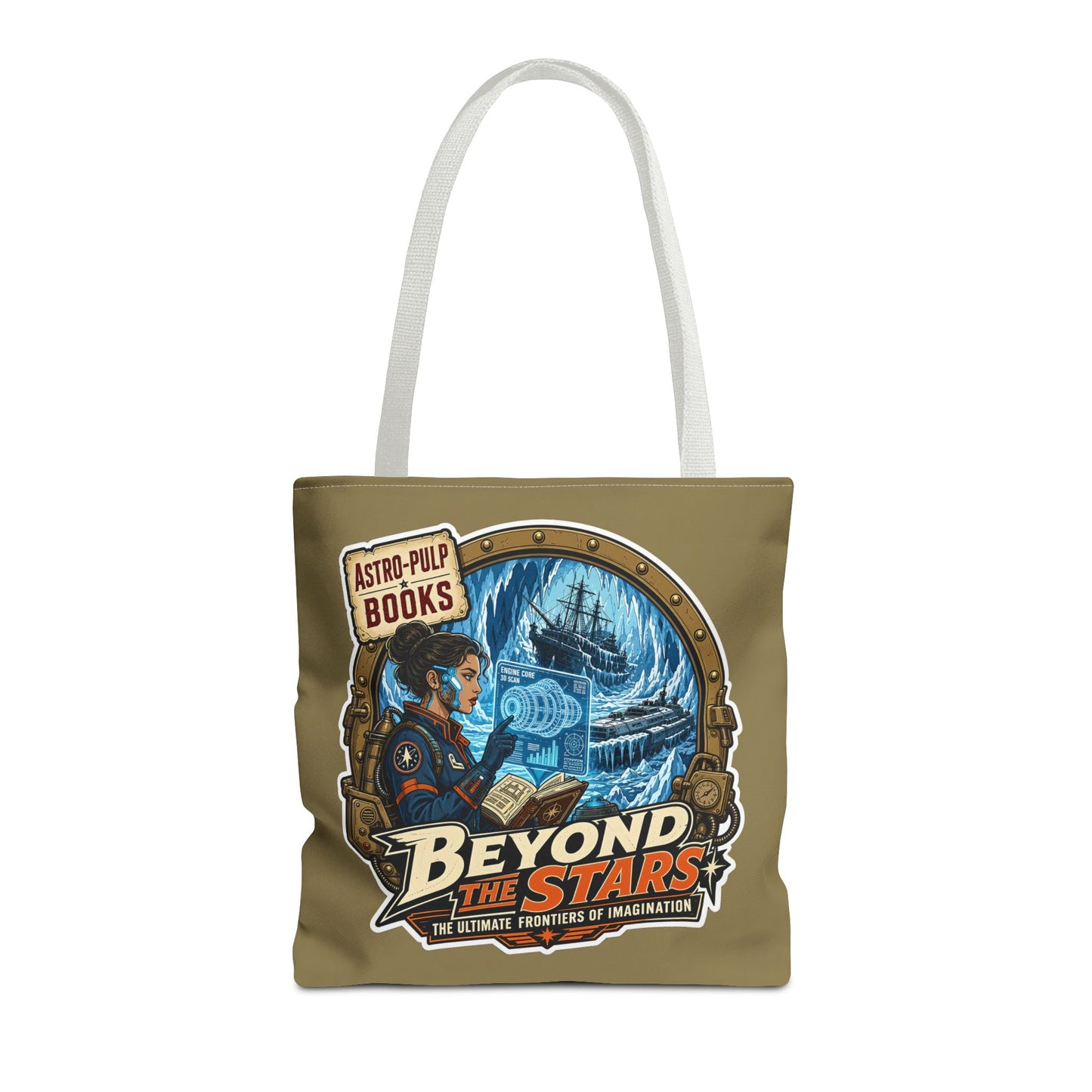 How to style a dark academia and retro futurism sticker collection - tote bag