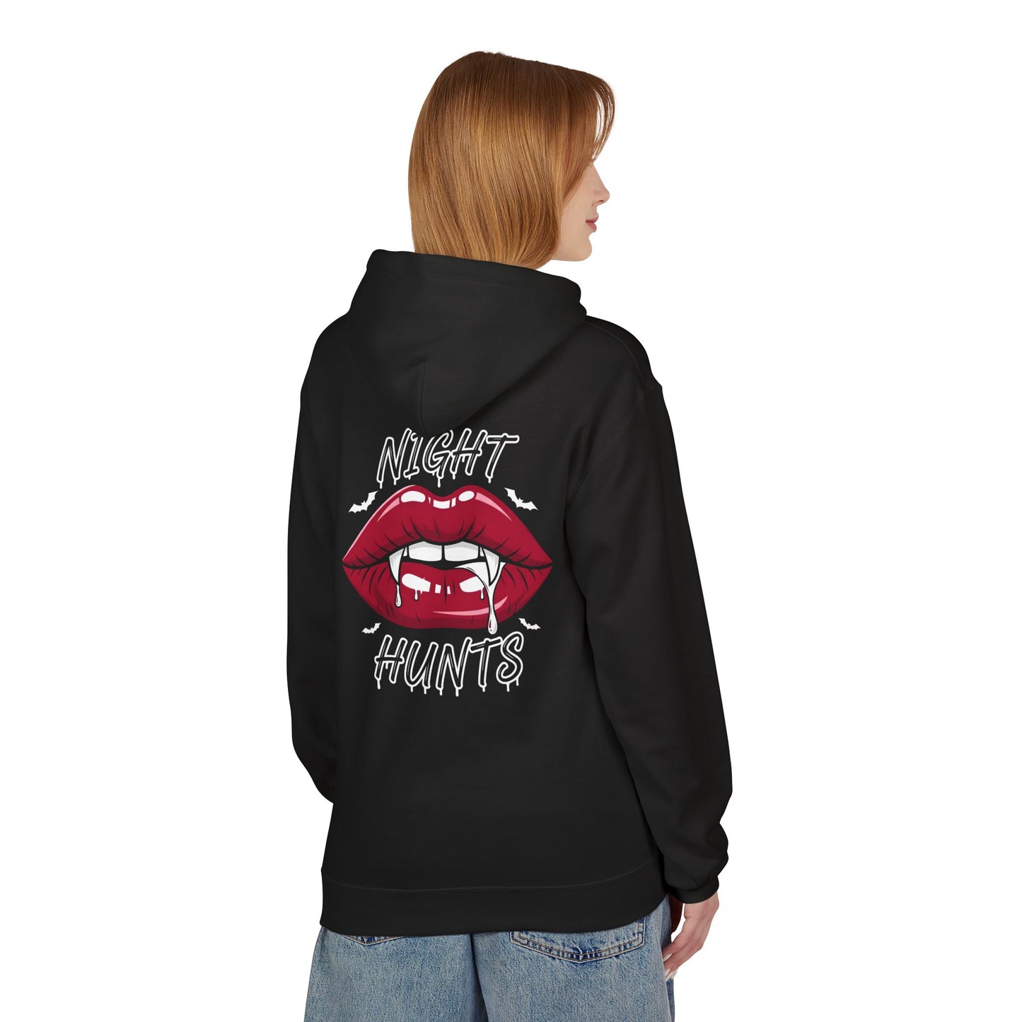 Hoodie - Vampire Lips Night Hunts Graphic