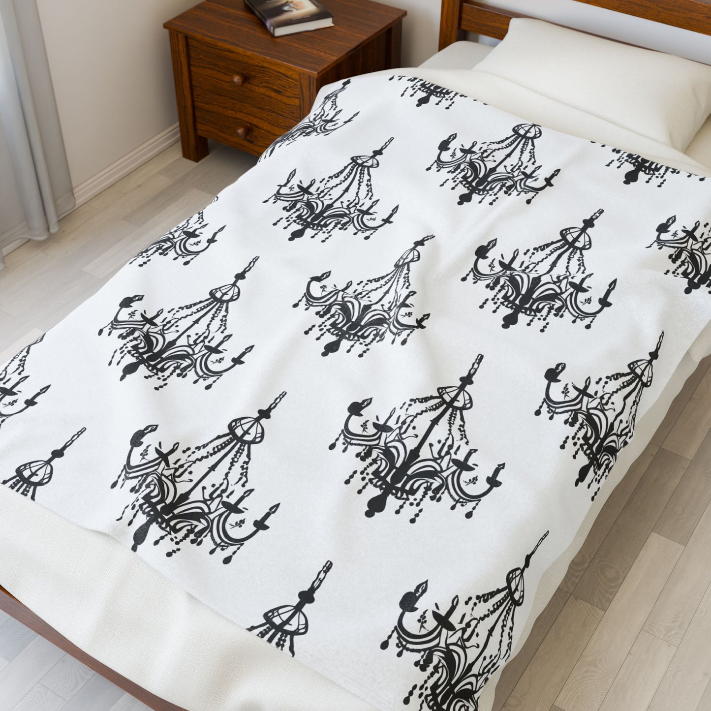 Blanket - gothic chandeliers pattern