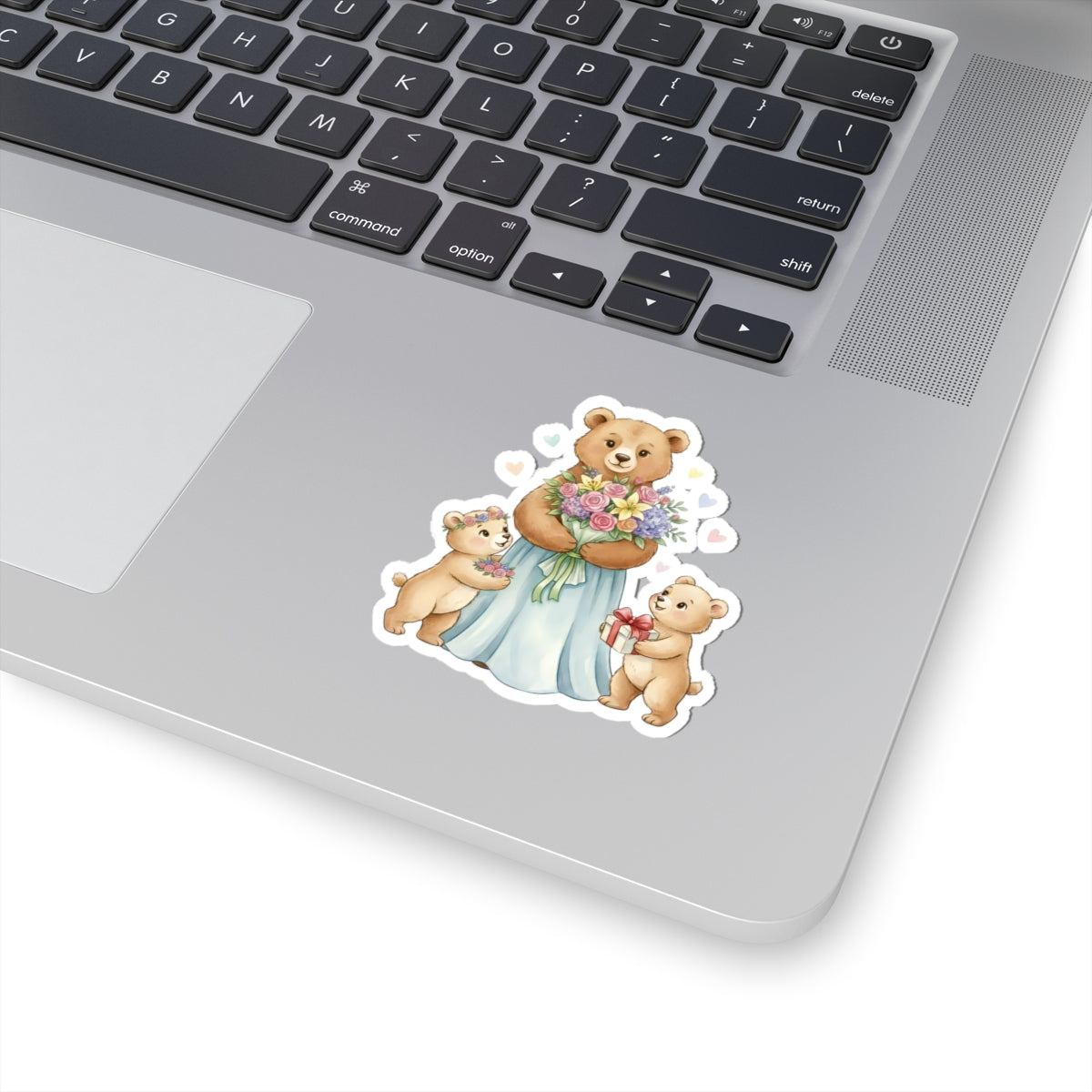 Kiss cut sticker - Cute Mother's Day Bears Illustration
