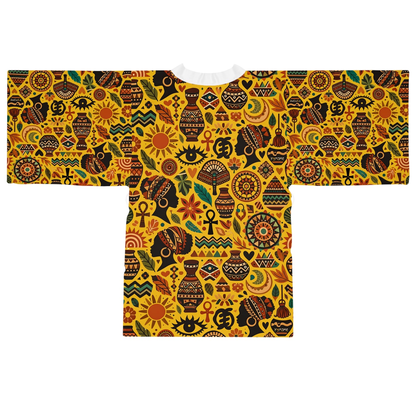 Kimono - Boho Afrocentric Tribal Illustration Pattern