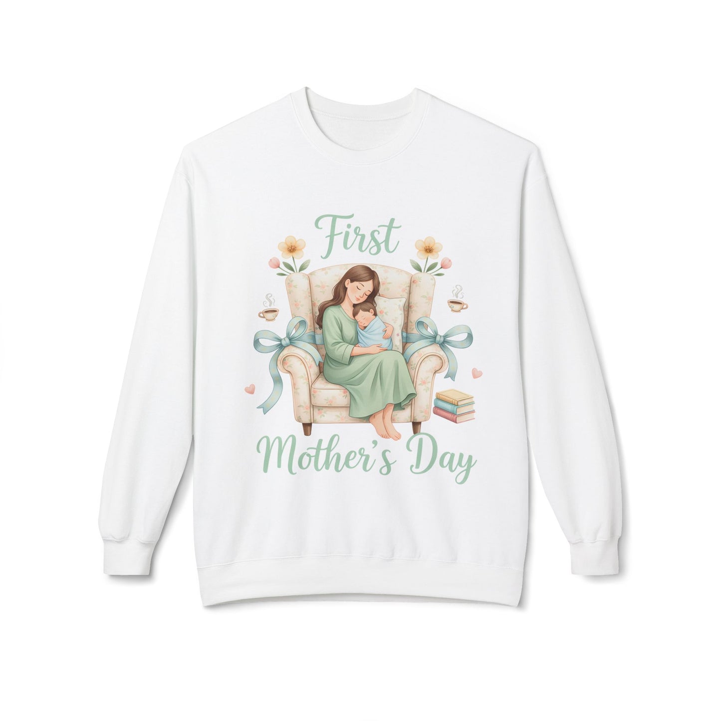 Sweatshirt - First Mother's Day Aesthetic Illustration