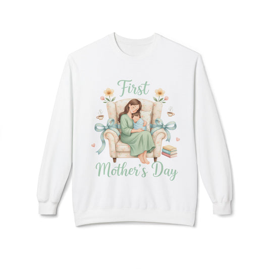 Sweatshirt - First Mother's Day Aesthetic Illustration