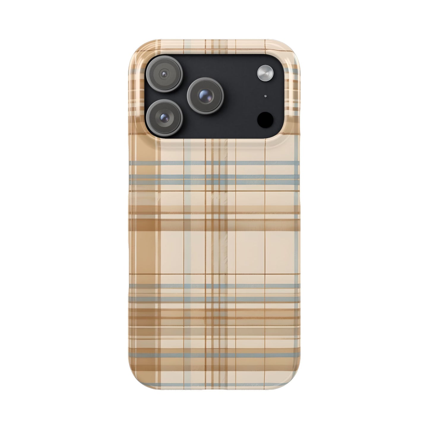 Iphone Slim Case — Elegant Beige Tartan Seamless Tile