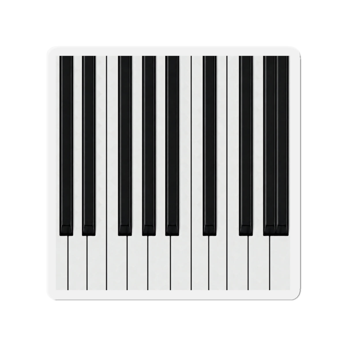 Authentic Miniature Piano Keyboard Pattern die cut magnet - High-Contrast Minimalist Design for Pianists and Musicians .