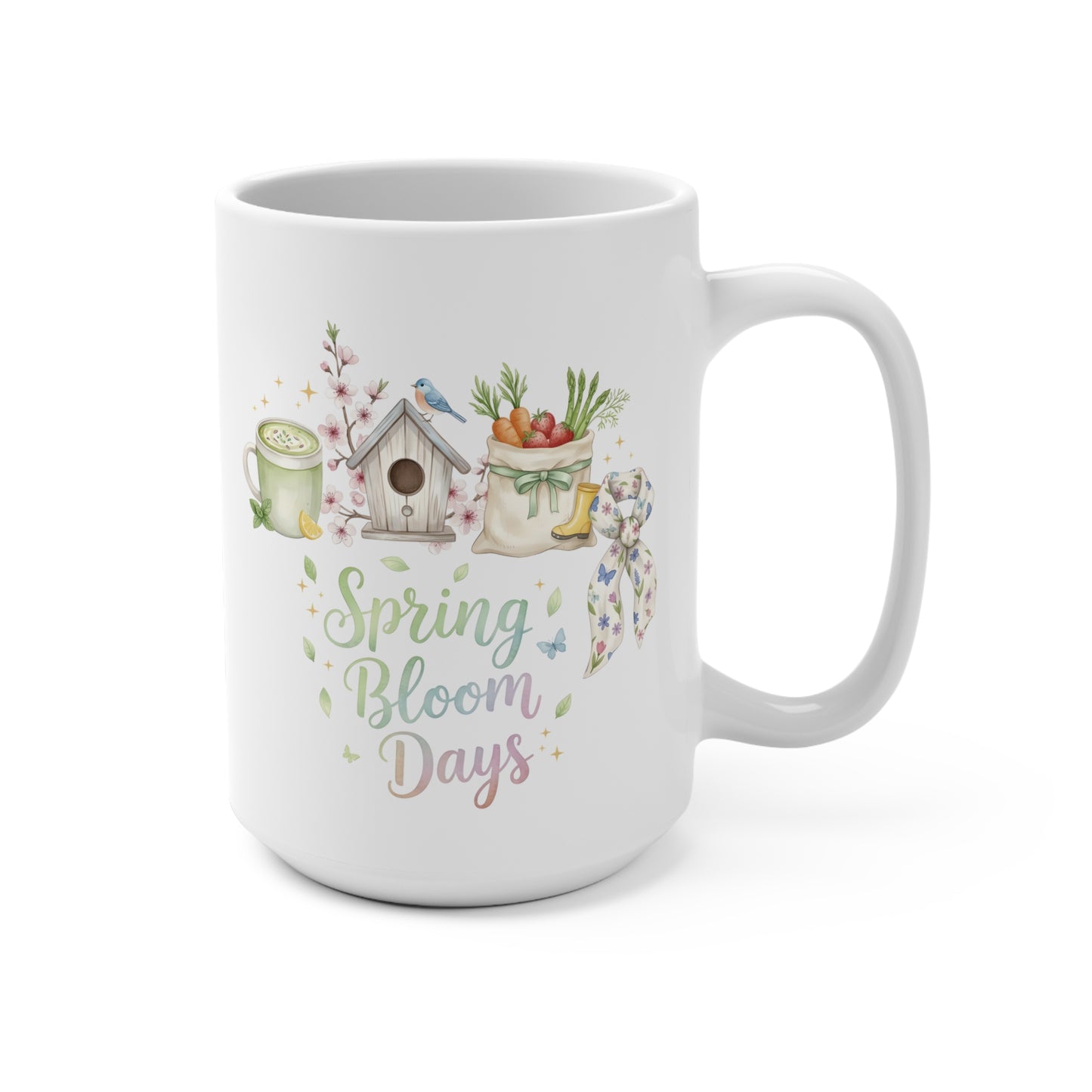 15 oz mug - spring cottage aesthetics