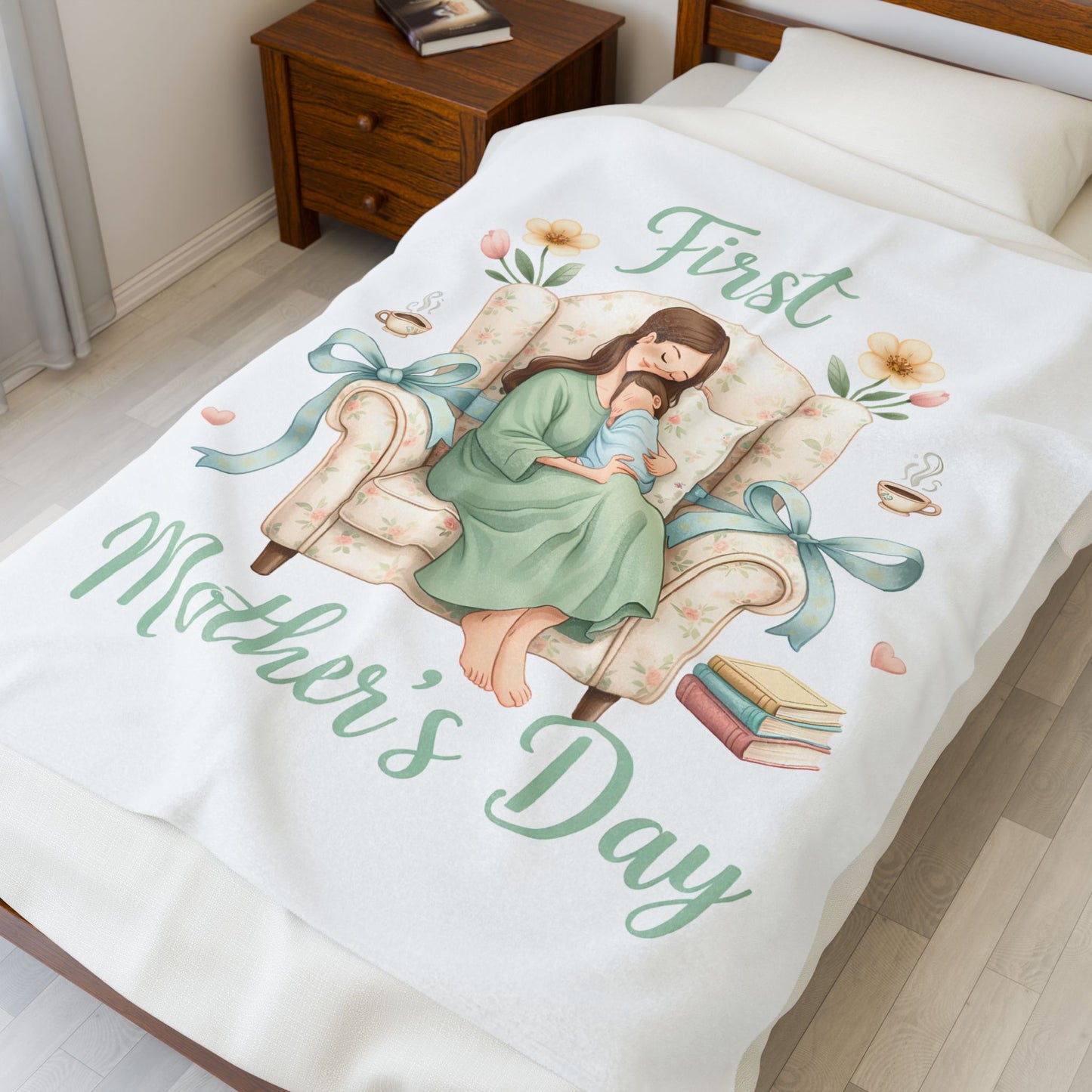 Blanket - First Mother's Day Aesthetic Illustration