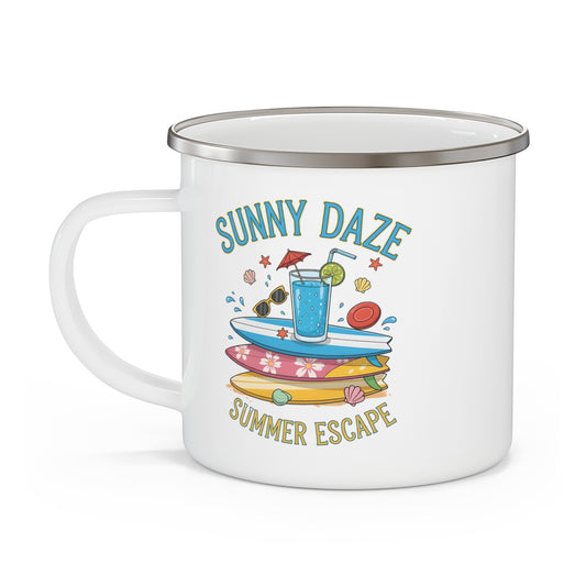 Enamel Mug —  Sunny Daze Summer Escape Art
