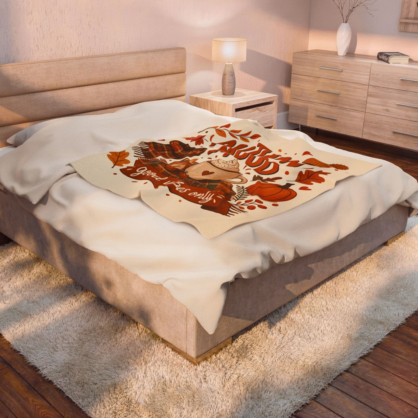 Cute Autumn Aesthetic throw blanket Design for Fall Lovers and Cozy Season