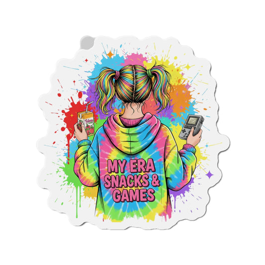 Die cut magnet - Retro Gamer Girl Aesthetic Art