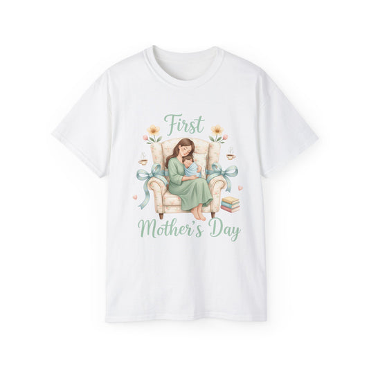 T-shirt - First Mother's Day Aesthetic Illustration