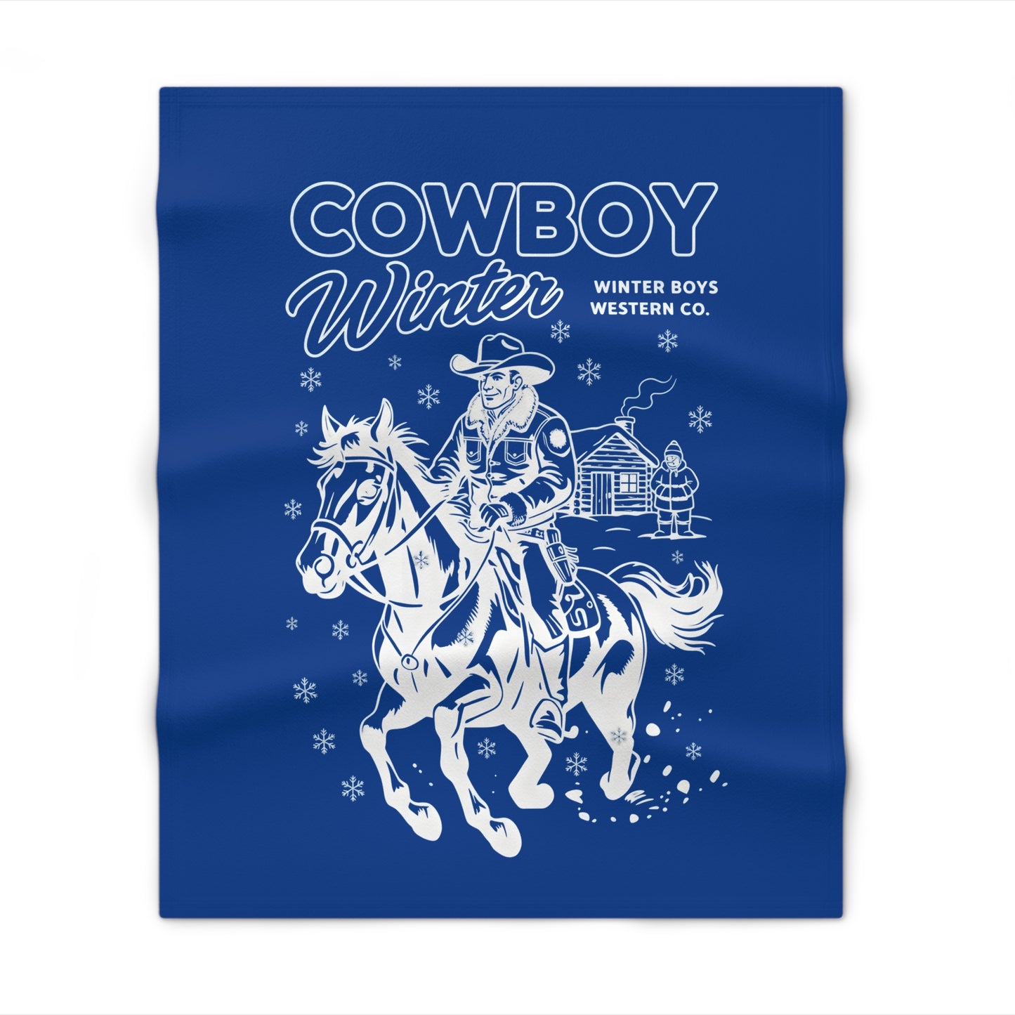 Throw blanket - cowboy's Winter authentic