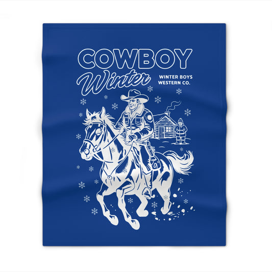 Throw blanket - cowboy's Winter authentic