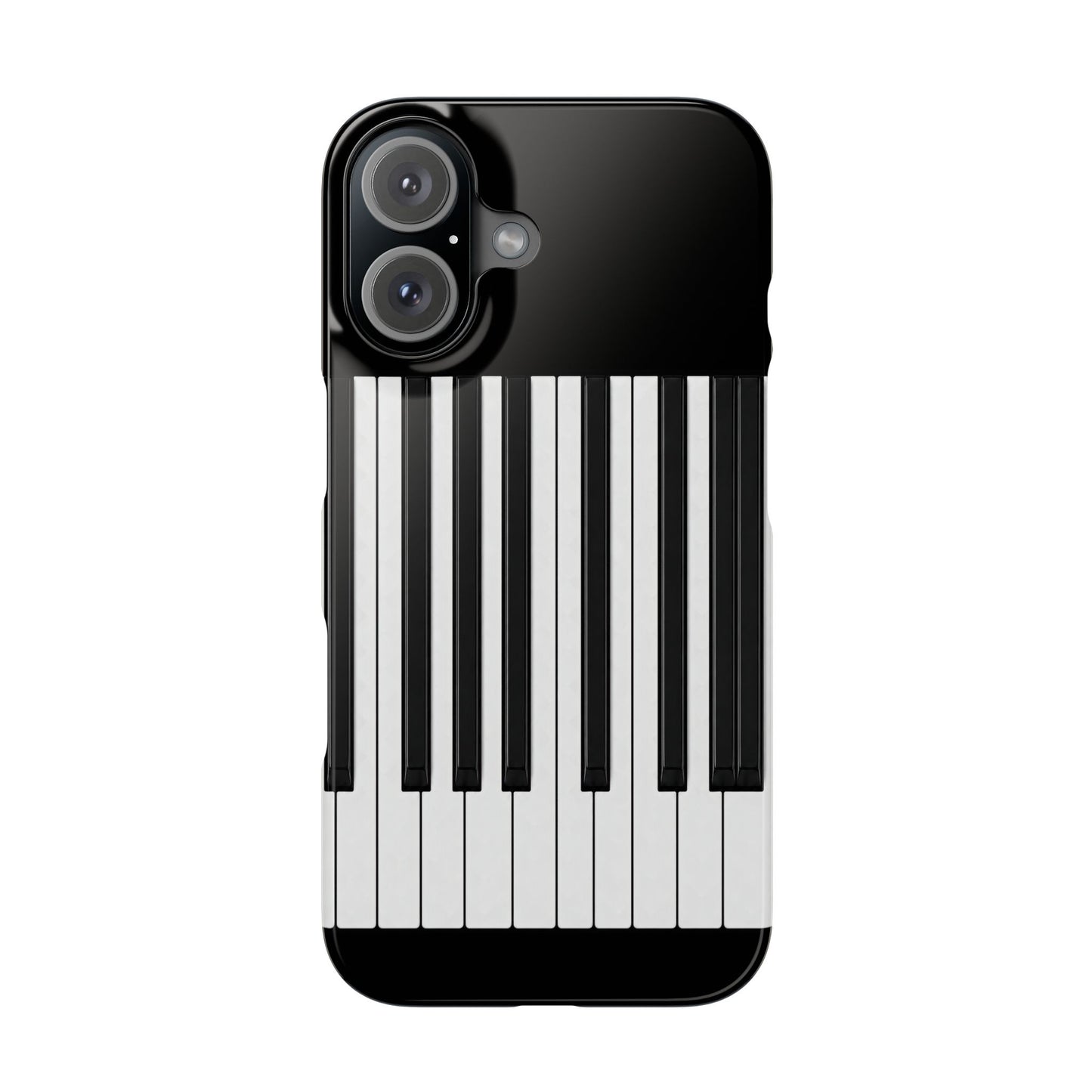 Authentic Miniature Piano Keyboard Pattern iphone slim case- High-Contrast Minimalist Design for Pianists and Musicians .