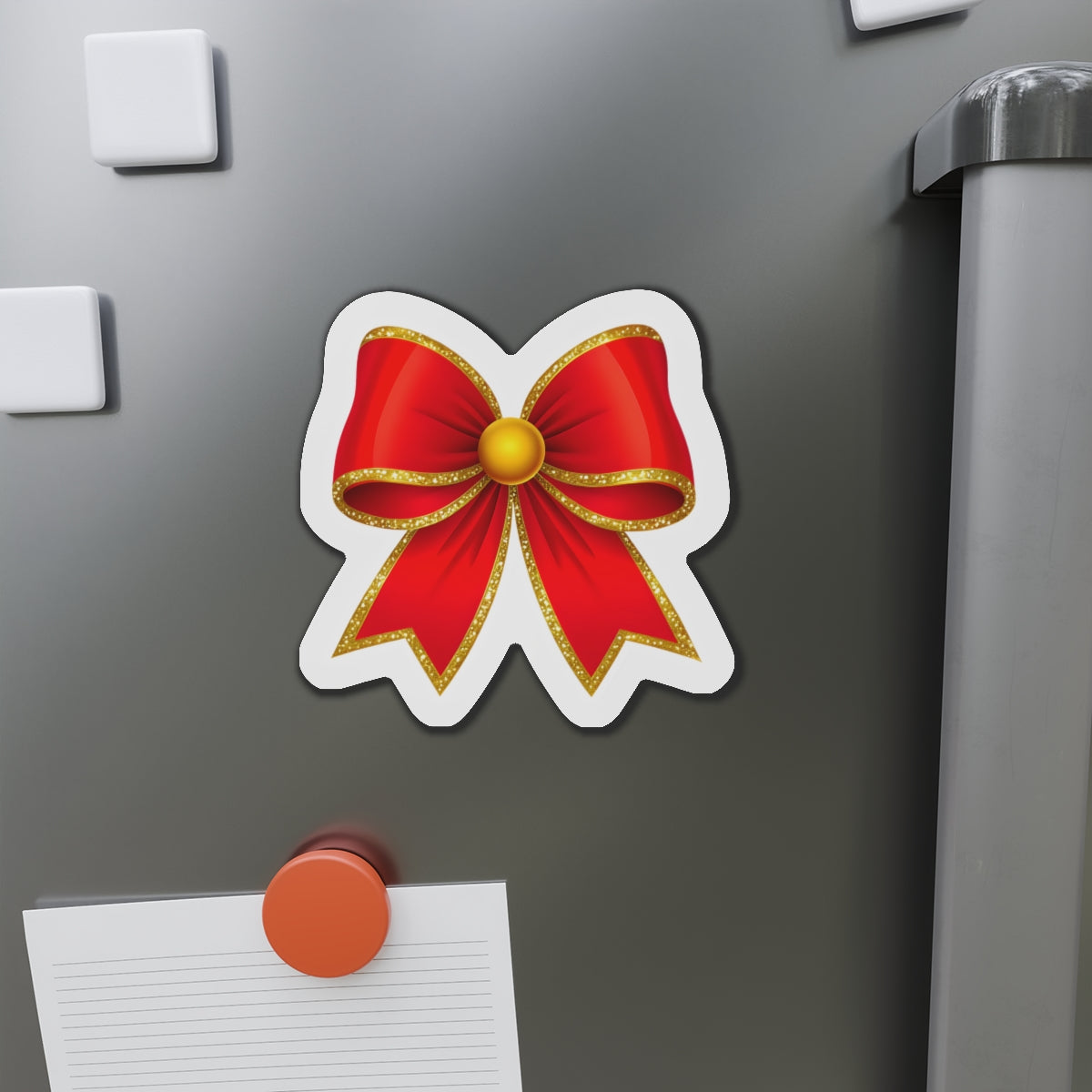 Die cut magnet -The vintage red hair bow