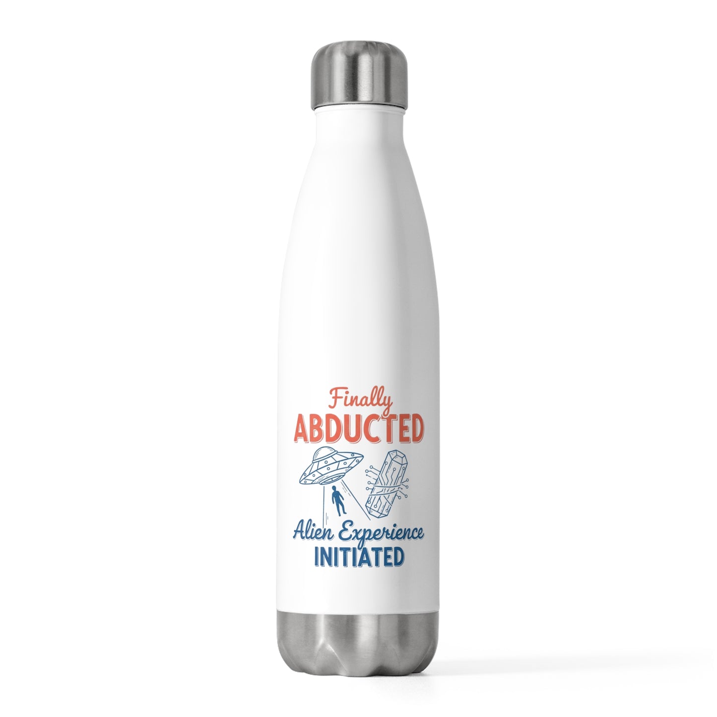 Insulated Bottle - Vintage Humorous Alien Abduction Art