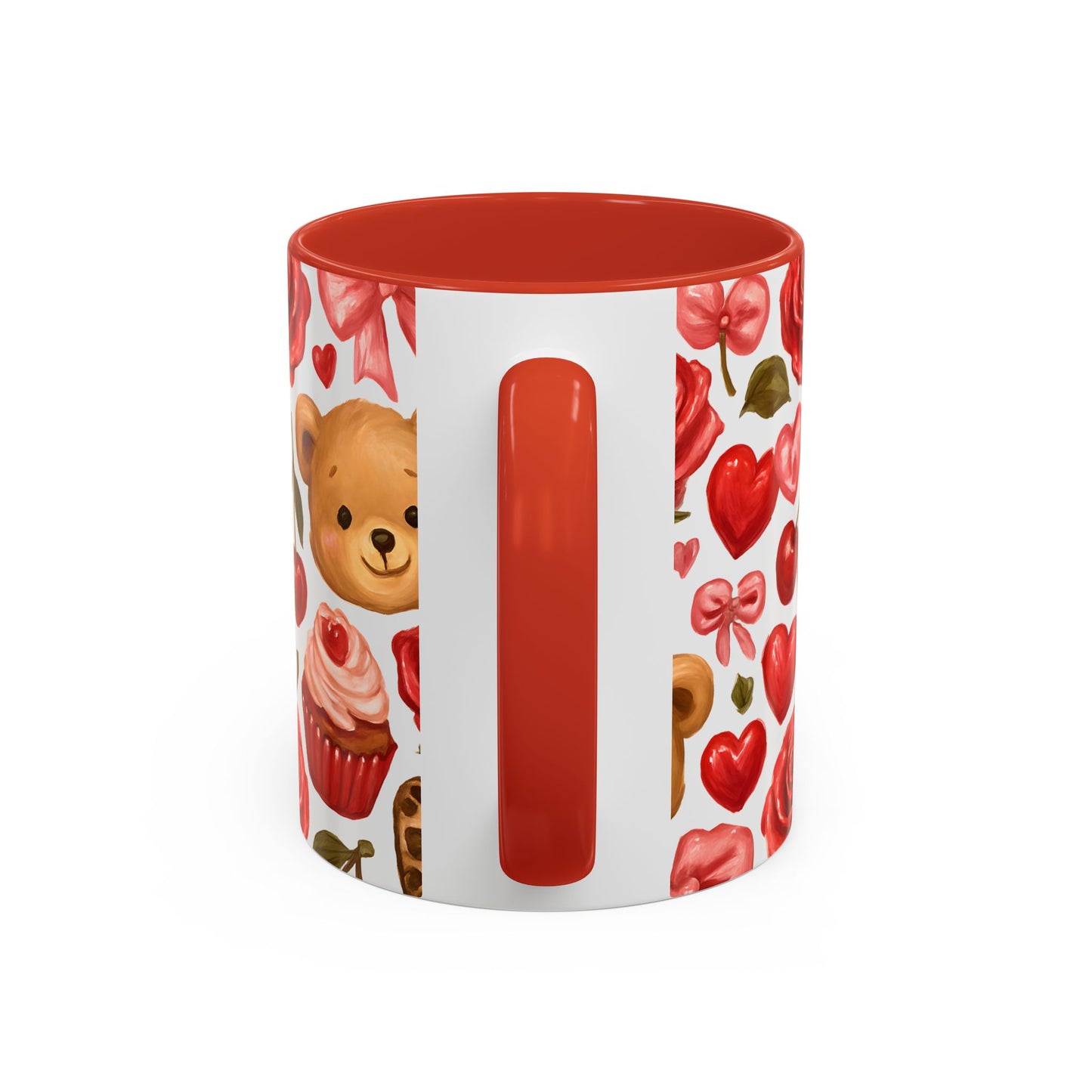 Inside colour mug - teddy bear pattern