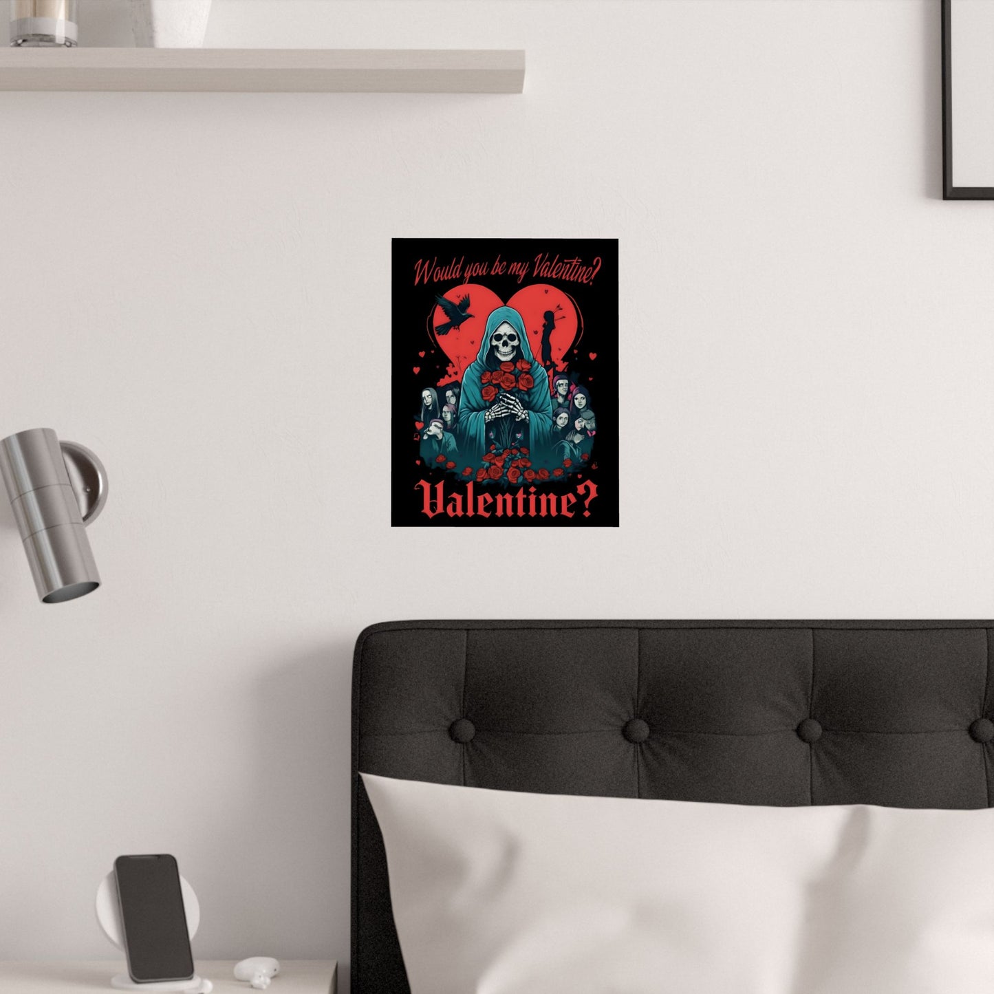 Poster - horror skull valentine