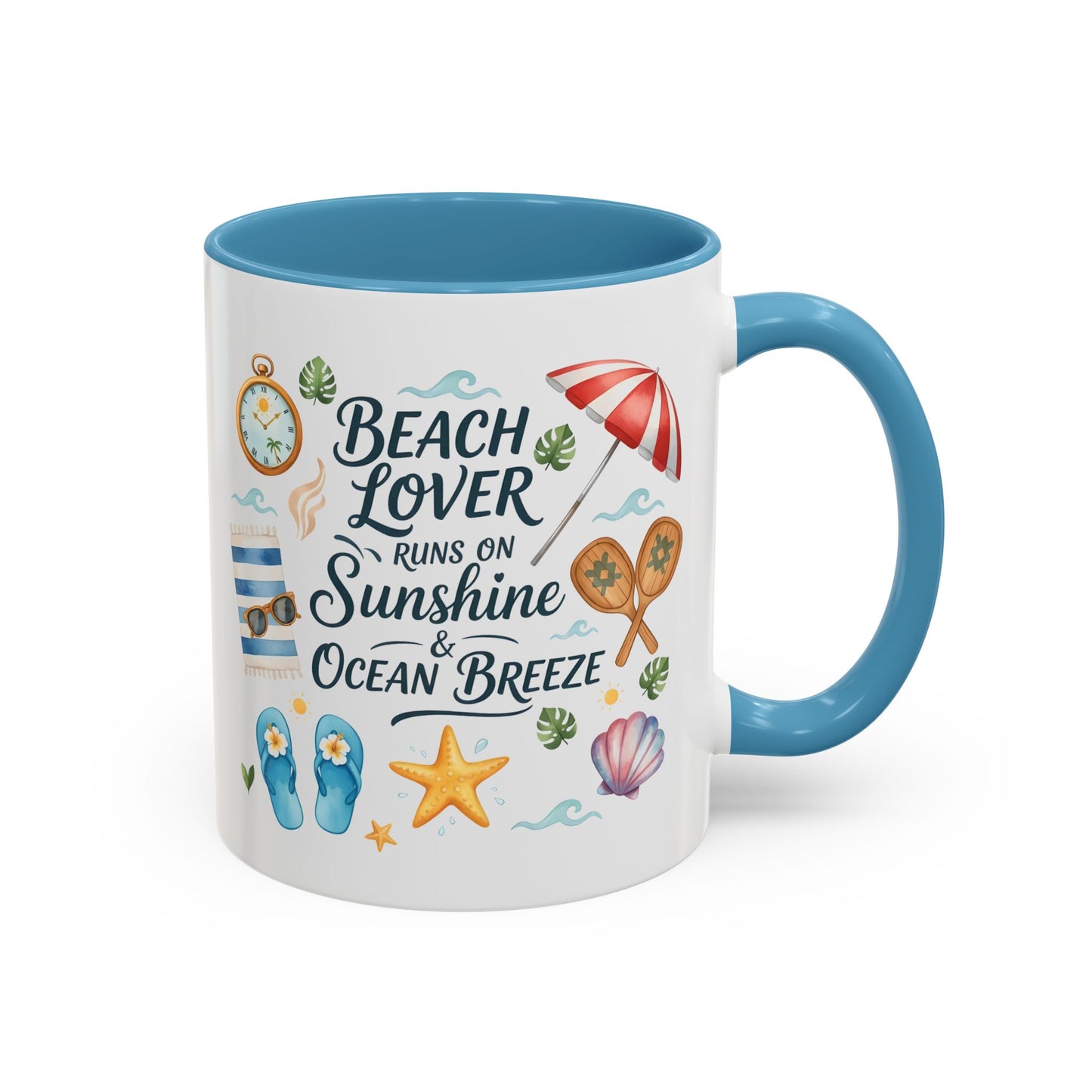 Coffee Mug — Watercolor Beach Lover Aesthetic Quote